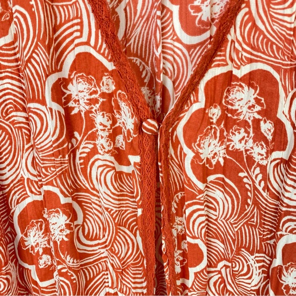 Rare Free People Crinkle Chiffon Kimono Jacket - Picture 6 of 14